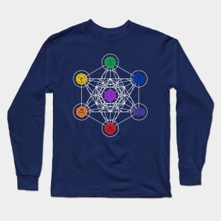 Metatron’s Cube Chakras Long Sleeve T-Shirt